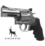 ASG Dan Wesson CO2 Revolver with silver finish and rubber grip, ideal for realistic shooting experience in India