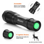 Alonefire E007 XML T6 5000LM Tactical Flashlight Zoomable Fishing Torch Light