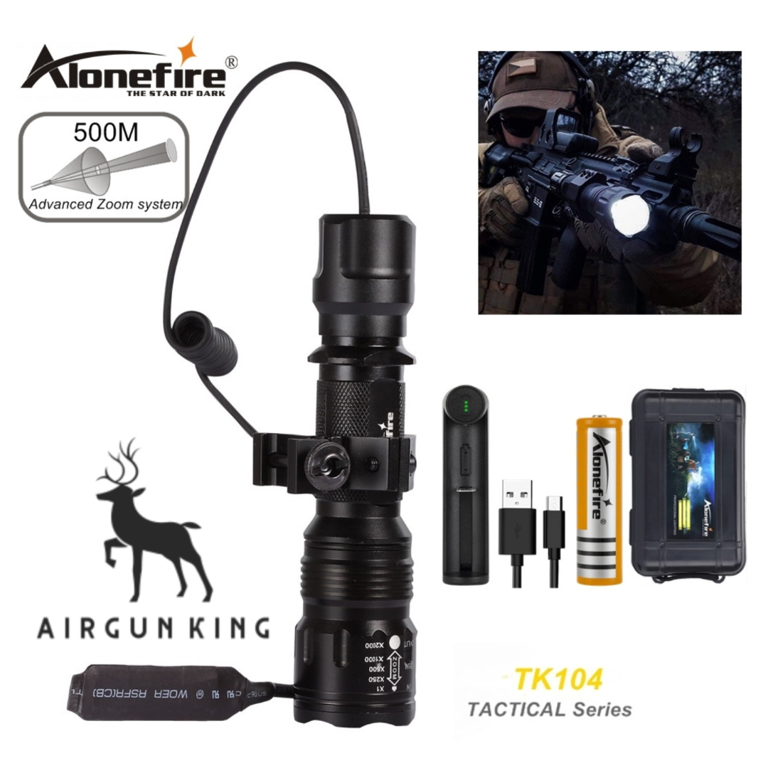 Alonefire TK104 XM-L2 LED Zoom Tactical flashlight Alonefire TK104 XM-L2 LED Zoom Tactical flashlight