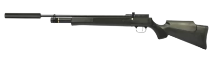 PRECIHOLE PX100 Achilles Classic X3 Air Rifle .177 Cal. (with INTEGRATED SUPPRESSOR) – Black