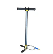 Airgunking black 3-stage PCP hand pump with pressure gauge and hose for airguns