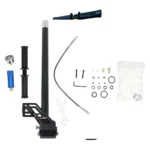 Airgun King 3 Stage Folding Spot Black Colour High-Pressure Hand Pump with Pressure Gauge, Metal Base Mount, Black for Air Gun - Image 2