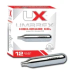 Box of Umarex High-Grade CO₂ cartridges 12g – 12 count pack for airguns, available at Airgun King.
