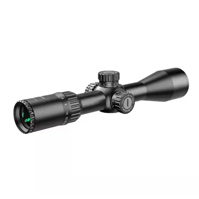 T-Eagle MRpro 4-16x44 FFP infrared glass-etched riflescope with lockable turrets and side focus – precision optic for airgun long-range shooting