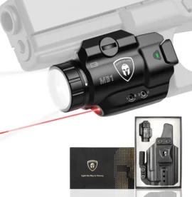 500 lumens weapon light with red laser