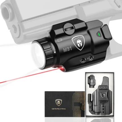 500 lumens weapon light with red laser