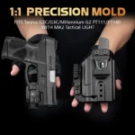 MB1 500 Lumens Portable Universal Rail Mounted Weapon Light - Red Laser & White LED Combo with Taurus G2C/G3C Claw Holster - Three Operation Modes & Power Indicator MB1w/G2C - Image 3