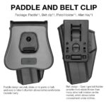 Plastic OWB Holster Compatible with Glock 17/19/26 Gen3-5/Glock 19X/Glock 44/Glock 45 MOS - Image 2