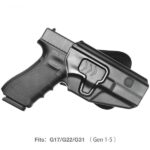 Plastic OWB Holster Compatible with Glock 17/19/26 Gen3-5/Glock 19X/Glock 44/Glock 45 MOS - Image 4