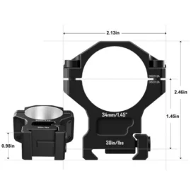 DISCOVERYOPT 7075 aluminum scope rings for Picatinny rail with 25.4mm 30mm 34mm tube fit
