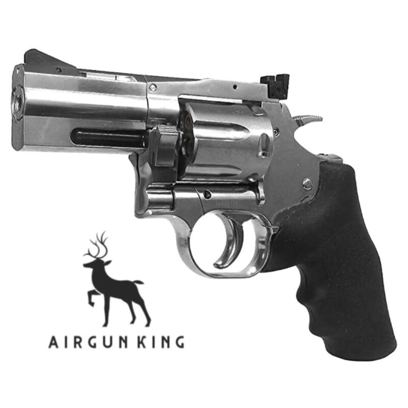 Air revolver air pistol with metal body and rotating cylinder for realistic practice shooting – Airgun King.