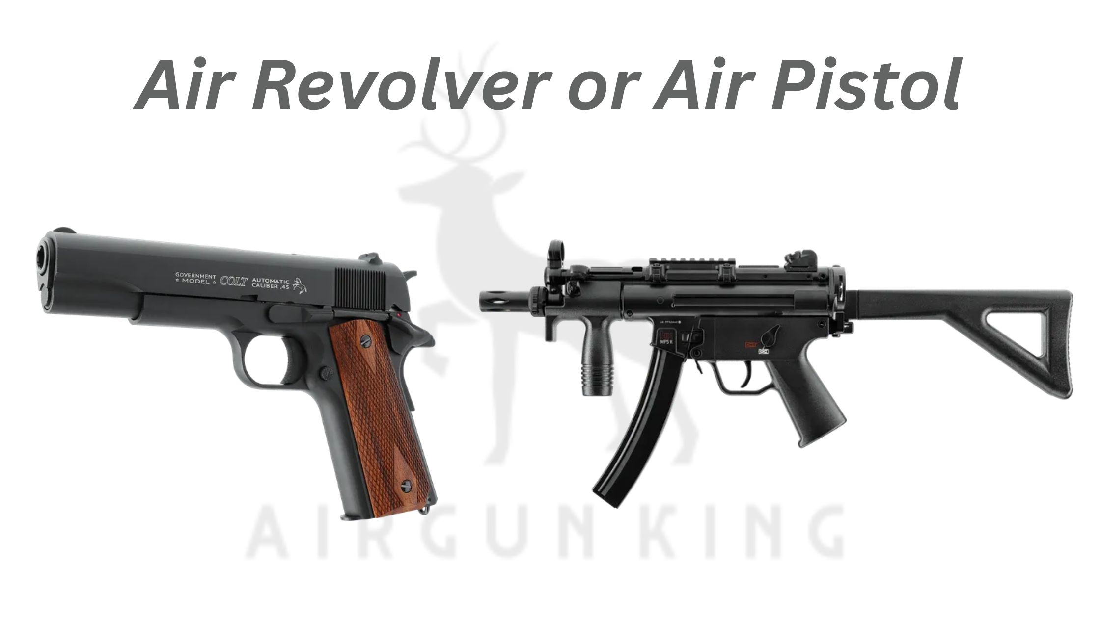 Air revolver and air pistol comparison showing handgun-style airguns for practice and target shooting – Airgun King