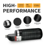 TUXING 4500PSI 300BAR 30Mpa 6.8L Carbon Fiber Cylinder High Pressure Tank PCP Cylinder - Image 3