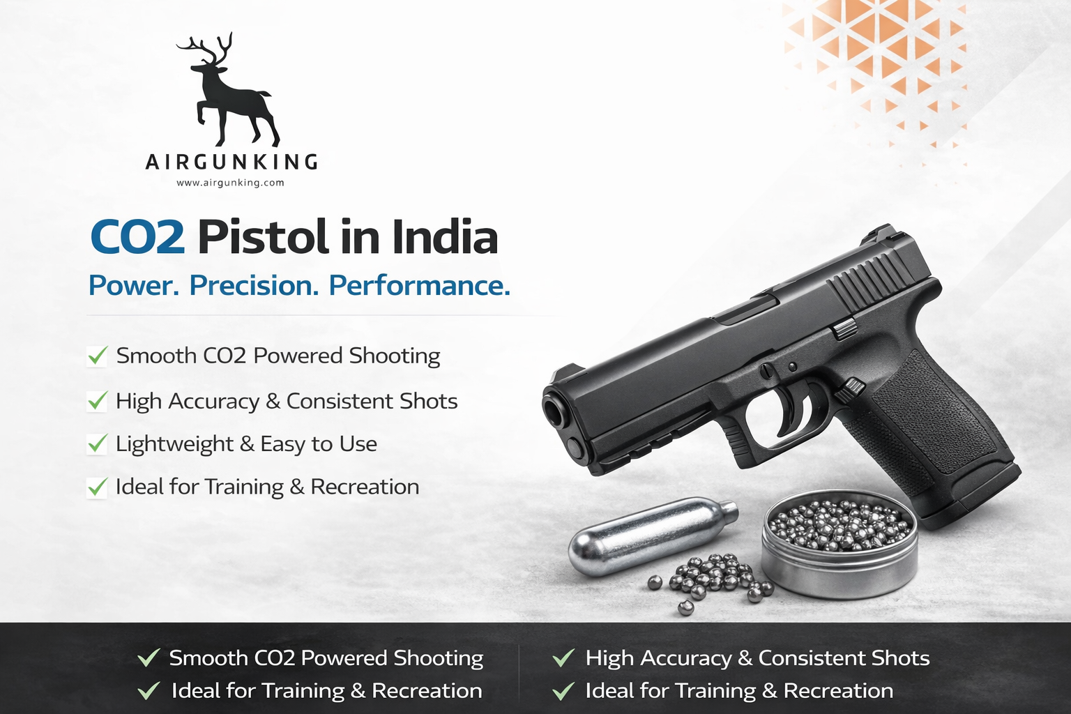 CO2 air pistol features