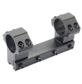 One-piece rifle scope mount with dual ring tactical design
