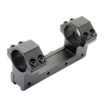 Heavy-duty rifle optics mount with integrated scope rings