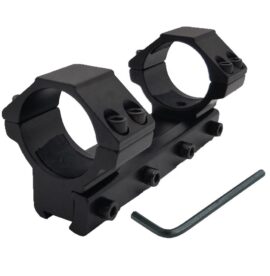 One-piece 11mm rifle scope mount with tactical ring design