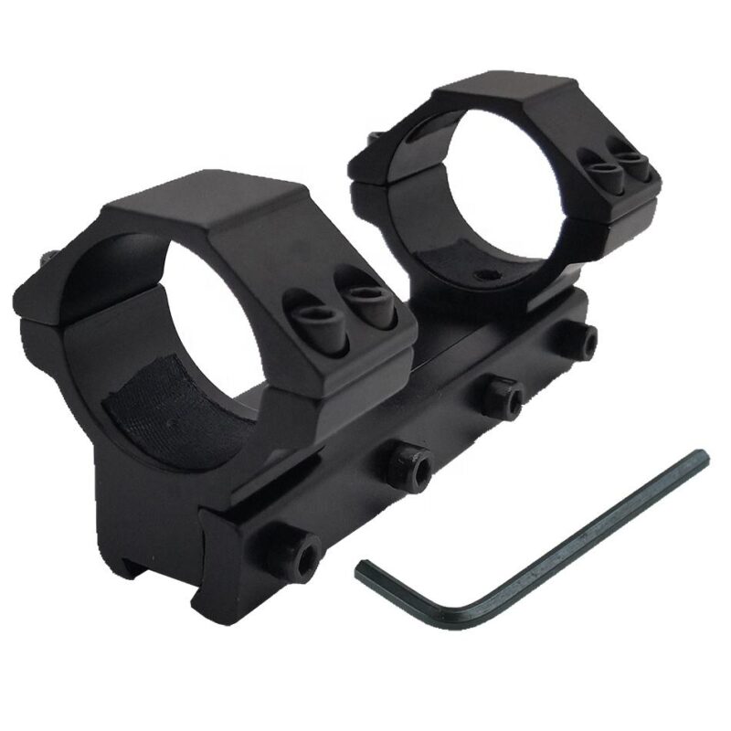 One-piece 11mm rifle scope mount with tactical ring design