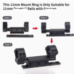 Heavy-duty tactical rail adapter for rifle scope installation
